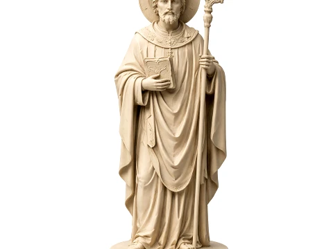 Saint Aldhelm - Devotional Statue 3Dモデル