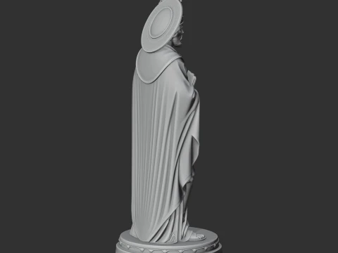 Saint Aldhelm - Devotional Statue 3D Model