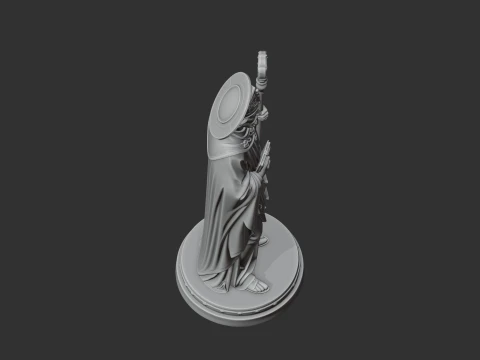 Saint Aldhelm - Devotional Statue 3D Model