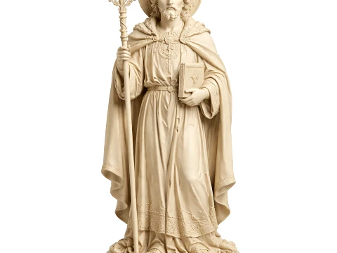 Saint Alkmund of Derby - Devotional Statue 3D Model