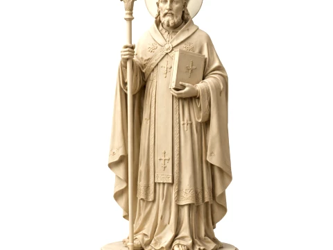 Saint Amantius of Como - Devotional Statue 3D Model
