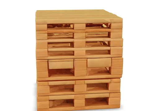 Stack of wooden shipping pallets 3D Model