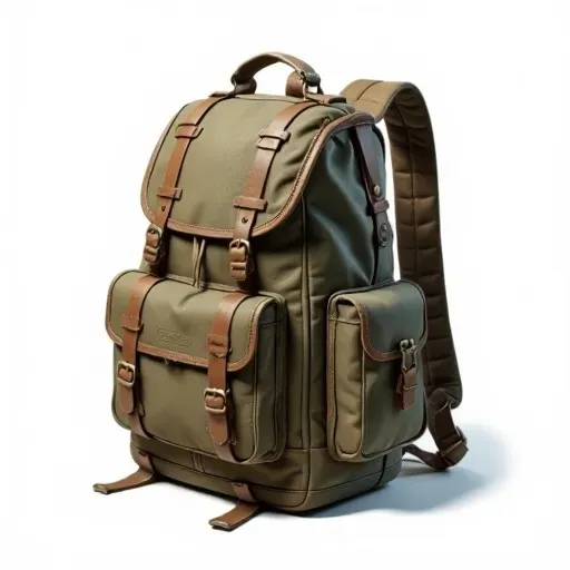 Canvas military-style backpack 3D Model .c4d .max .obj .3ds .fbx .stl .blend