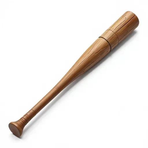 Weathered baseball bat 3D Model .c4d .max .obj .3ds .fbx .stl .blend 