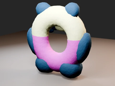 Plasticine donut 3D Model