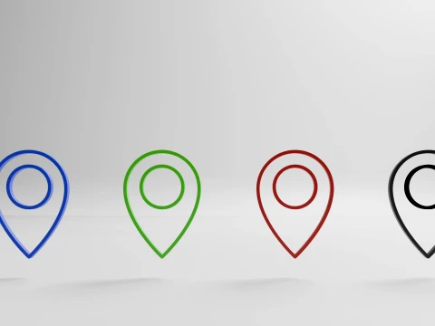 3D Map Pin Location Icons Pack 3D Model