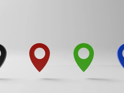3D Map Pin Location Icons Pack 3D Model