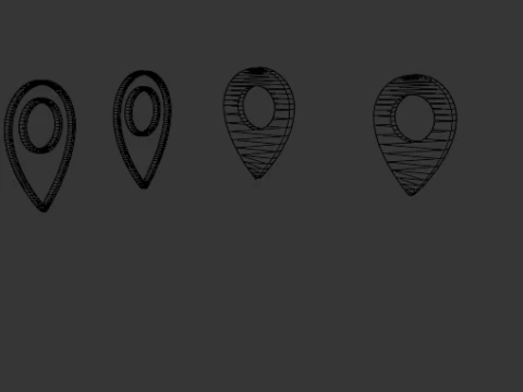 3D Map Pin Location Icons Pack 3D Model