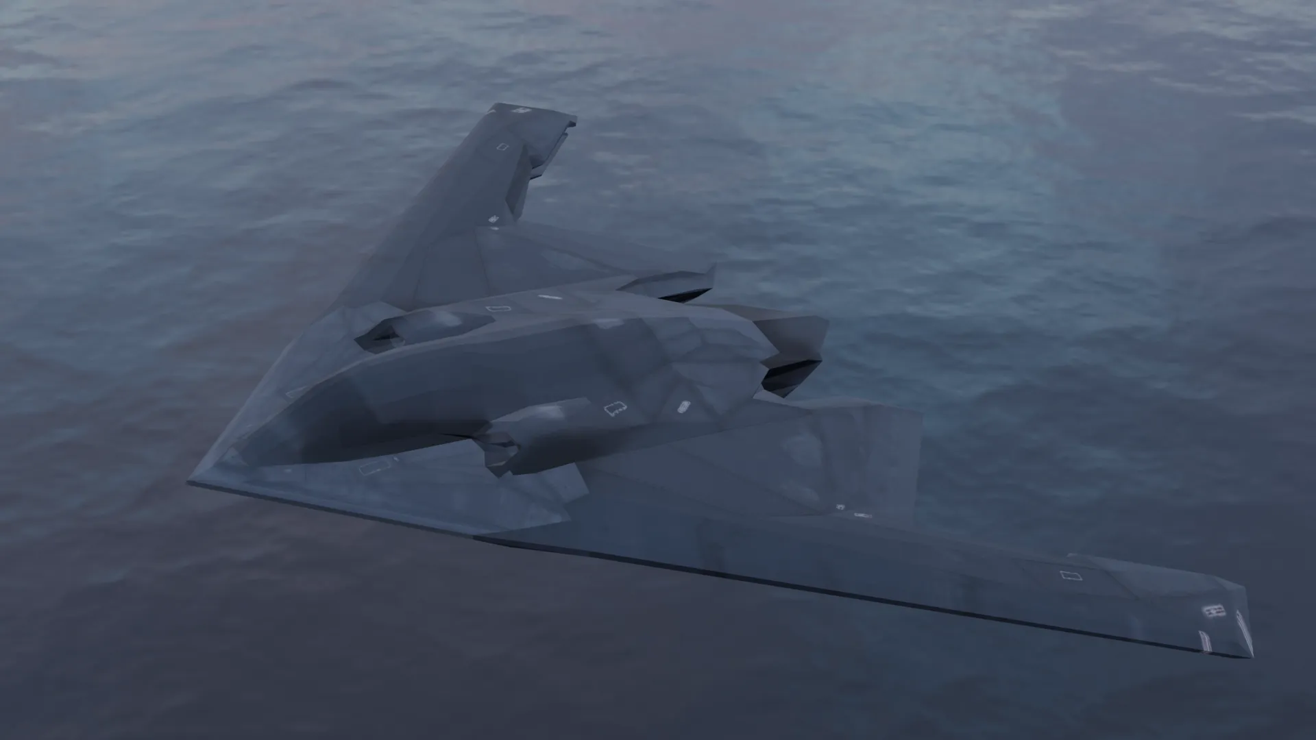 Low poly B2 Plane 3D Model .c4d .max .obj .3ds .fbx .stl .blend 