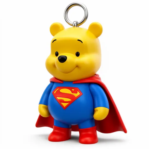 Winnie the Pooh Superman Ring Figure 3D Model .c4d .max .obj .3ds .fbx .stl .blend 
