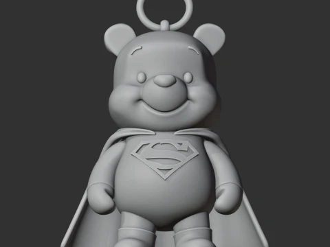 Winnie the Pooh Superman Ring Figure 3D Model