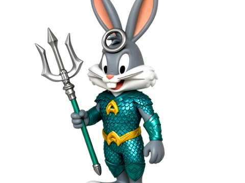 Bugs Bunny Aquaman Ring Figure 3D Model