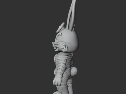Bugs Bunny Aquaman Ring Figure 3D Model