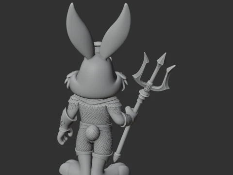 Bugs Bunny Aquaman Ring Figure 3D Model