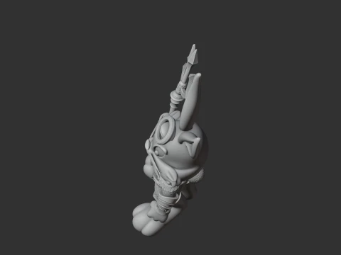 Bugs Bunny Aquaman Ring Figure 3D Model
