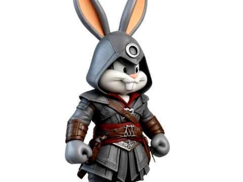 Bugs Bunny Assassin Ring-figuur 3D Model