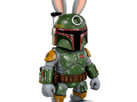 Bugs Bunny Boba Fett Ring Figure 3D Model