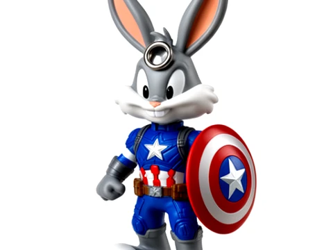 Bugs Bunny Captain America Ringfigur 3D Modell
