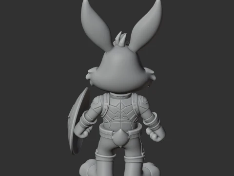 Bugs Bunny Captain America Ring Figure 3D Model