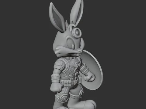 Bugs Bunny Captain America Ring Figure 3D Model
