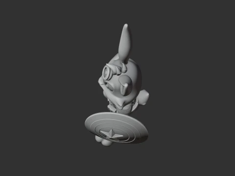 Bugs Bunny Captain America Ring Figure 3D Model