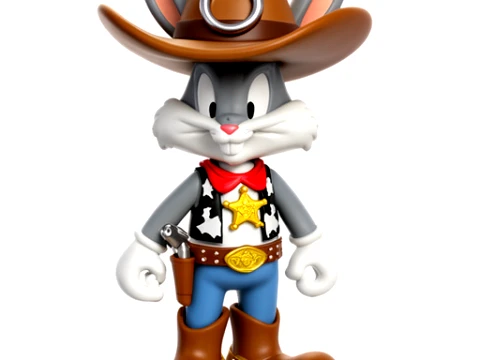 Bugs Bunny Cowboy Ring Figure 3D Model