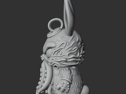 Bugs Bunny Cthulhu Ring Figure 3D Model