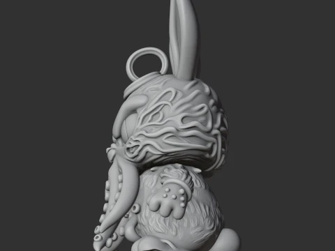 Bugs Bunny Cthulhu Ring Figure 3D Model