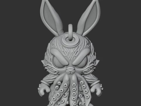 Bugs Bunny Cthulhu Ring Figure 3D Model