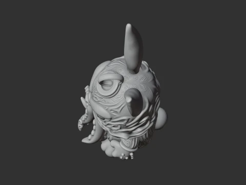 Bugs Bunny Cthulhu Ring Figure 3D Model