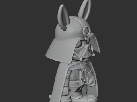 Bugs Bunny Darth Vader Ring Figure 3D Model