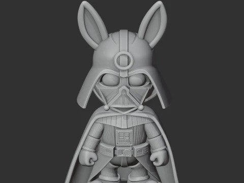 Bugs Bunny Darth Vader Ring Figure 3D Model