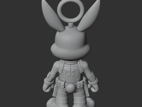 Bugs Bunny Deadpool Ring Figure 3D Model