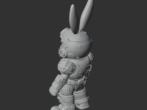 Bugs Bunny Doom Slayer Ring Figure 3D Model