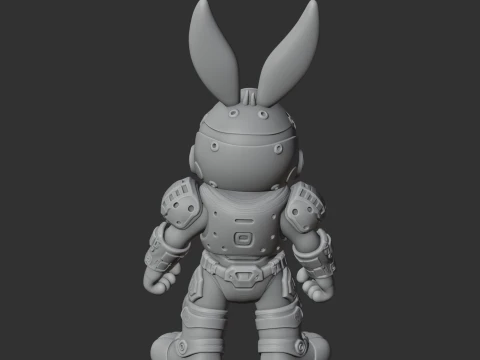 Bugs Bunny Doom Slayer Ring Figure 3D Model