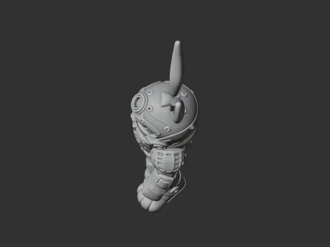 Bugs Bunny Doom Slayer Ring Figure 3D Model