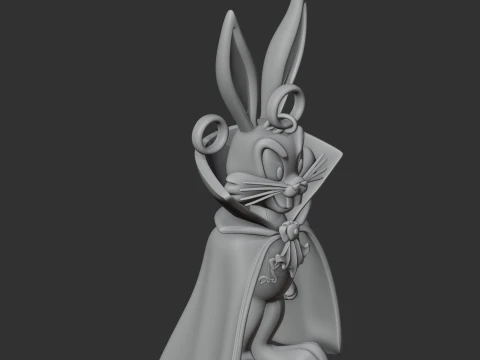Bugs Bunny Dracula Ring Figure 3D Model