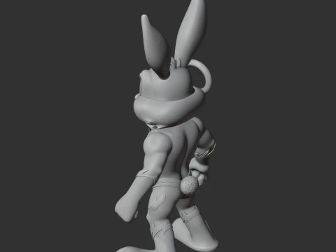 Bugs Bunny Flash Ring Figure 3D Model