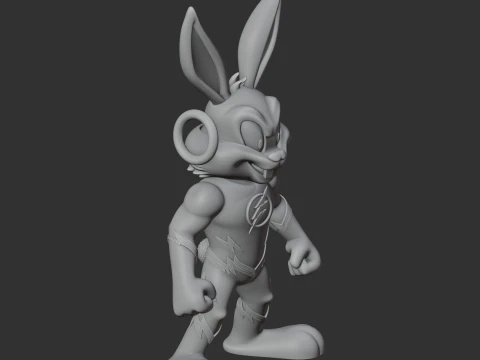 Bugs Bunny Flash Ring Figure 3D Model