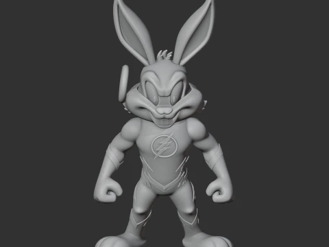 Bugs Bunny Flash Ring Figure 3D Model