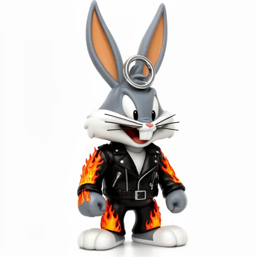 Bugs Bunny Ghost Rider Ring Figure 3D Model .c4d .max .obj .3ds .fbx .stl .blend
