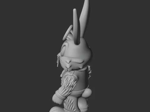 Bugs Bunny Ghost Rider Ring Figure 3D Model