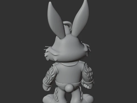 Bugs Bunny Ghost Rider Ring Figure 3D Model