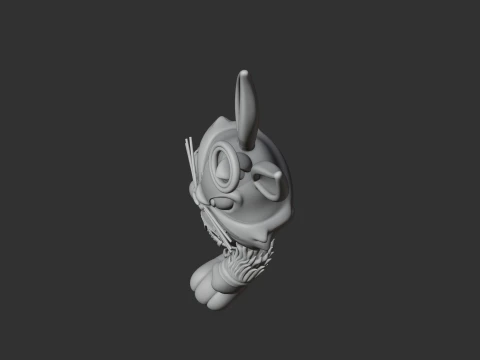 Bugs Bunny Ghost Rider Ring Figure 3D Model
