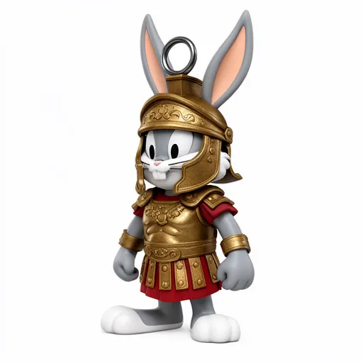 Bugs Bunny Gladiator Ring Figure 3D Model .c4d .max .obj .3ds .fbx .stl .blend
