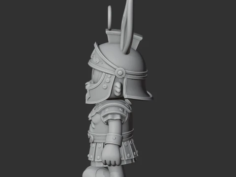 Bugs Bunny Gladiator Ring Figure 3D Model