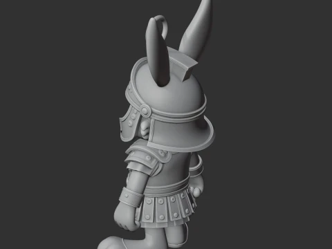Bugs Bunny Gladiator Ring Figure 3D Model