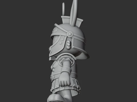 Bugs Bunny Gladiator Ring Figure 3D Model