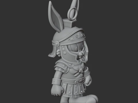 Bugs Bunny Gladiator Ring Figure 3D Model