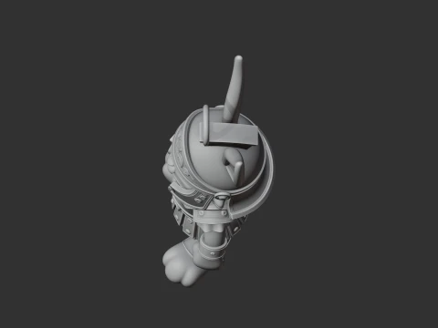 Bugs Bunny Gladiator Ring Figure 3D Model